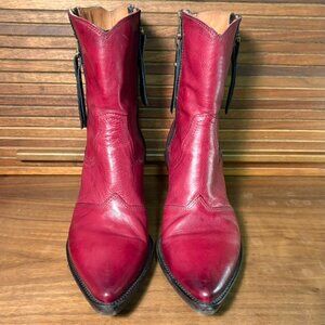 A.S.98 Red Clint Cowboy Boots Size 38 Excellent Condition